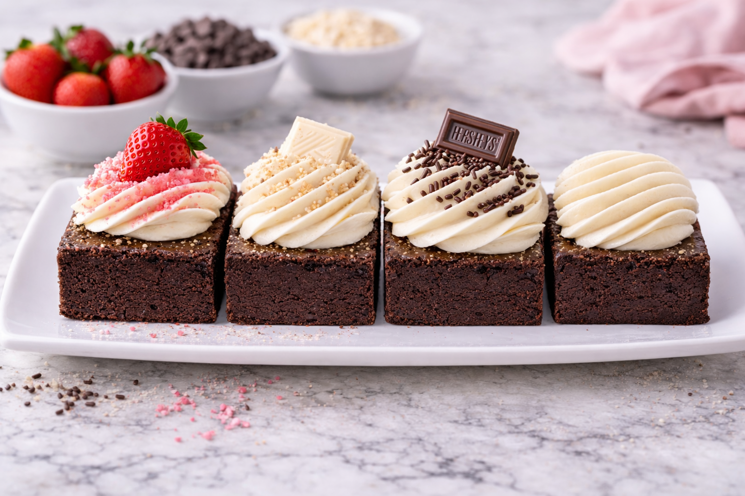 Neapolitan Thick-Cut Brownie Flight (4-Pack)