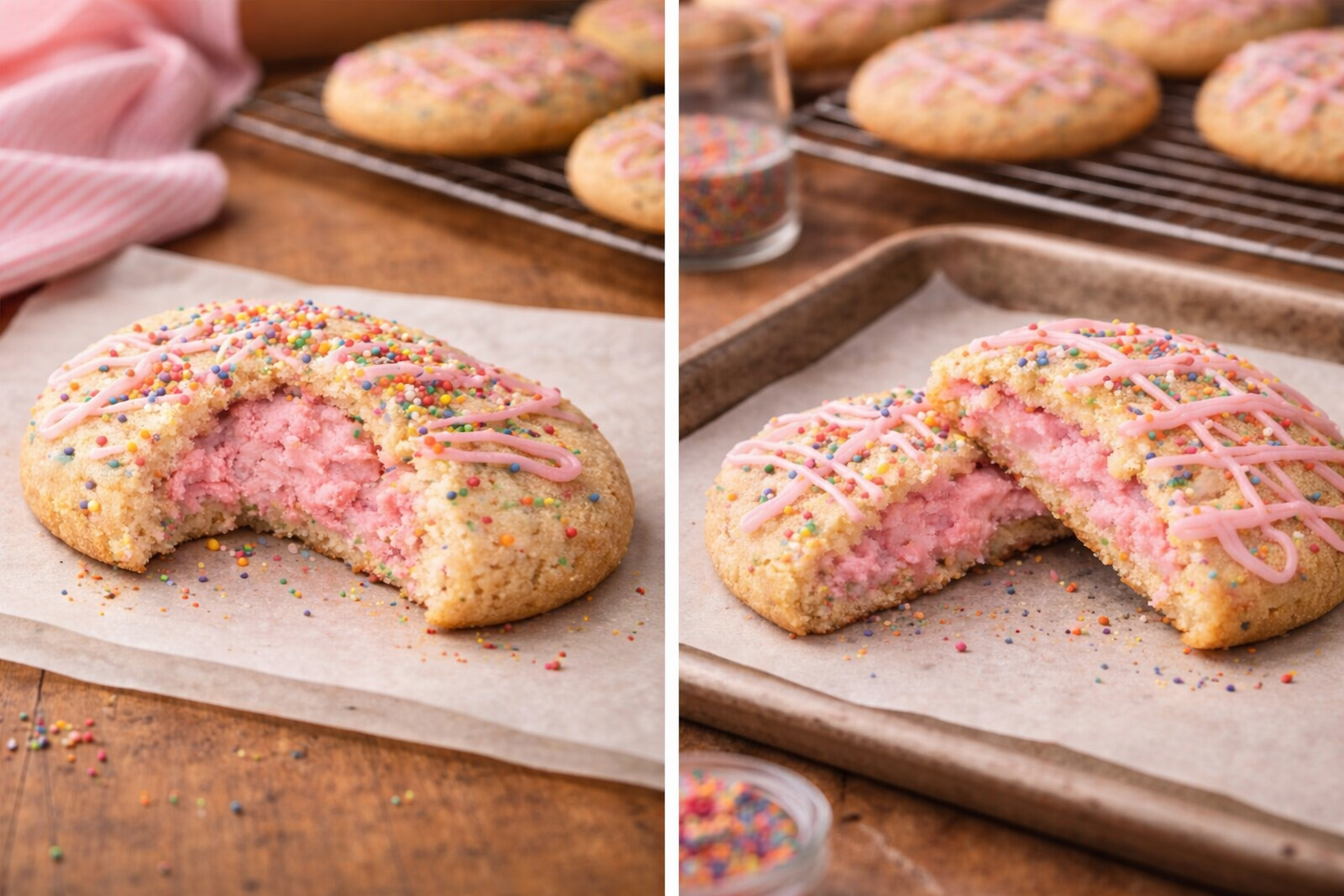 Cotton Candy Cake Pop Cookie (Pink)