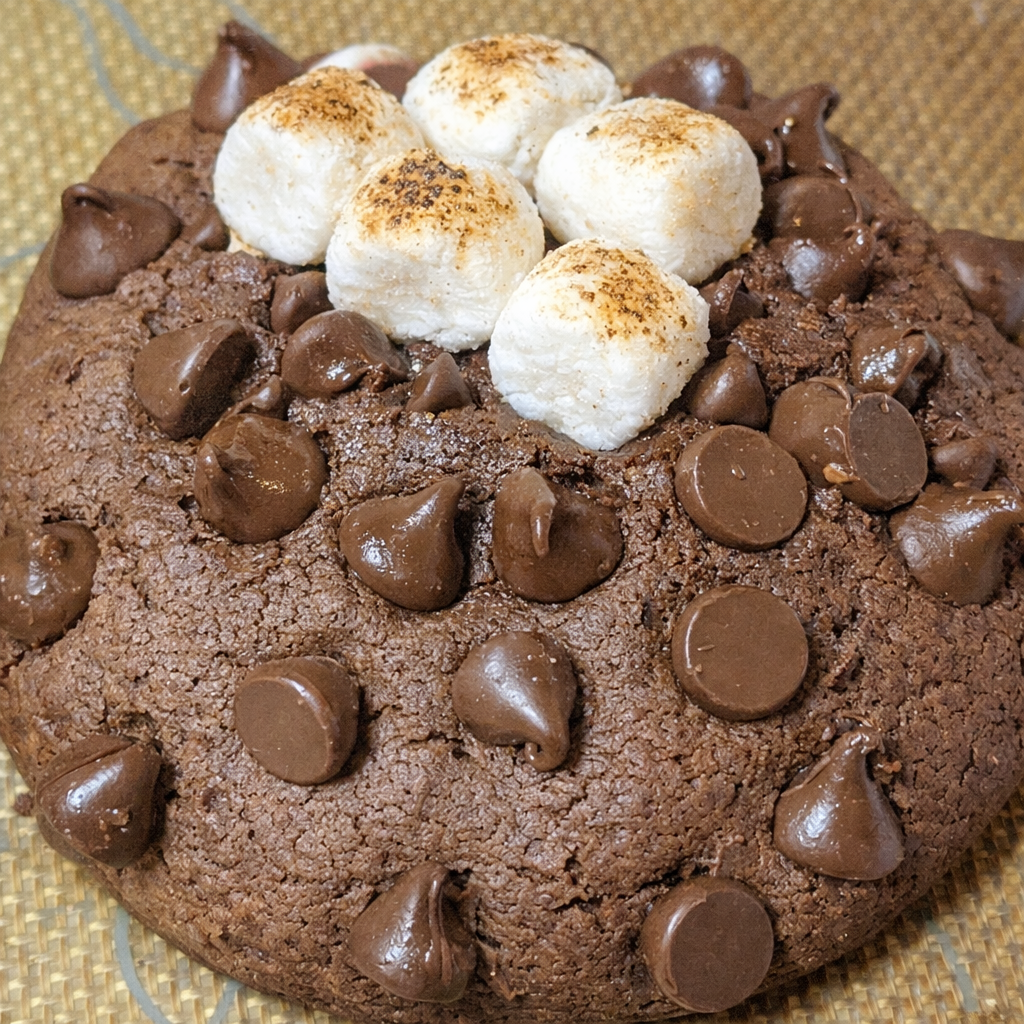 Double Chocolate Chip Brownie Stuffed Cocoa Cookie