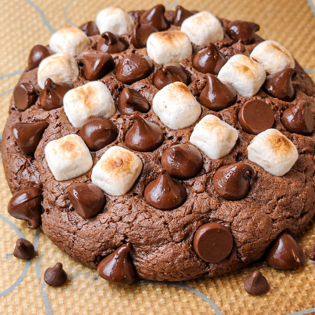 Double Chocolate Chip Brownie Stuffed Cocoa Cookie