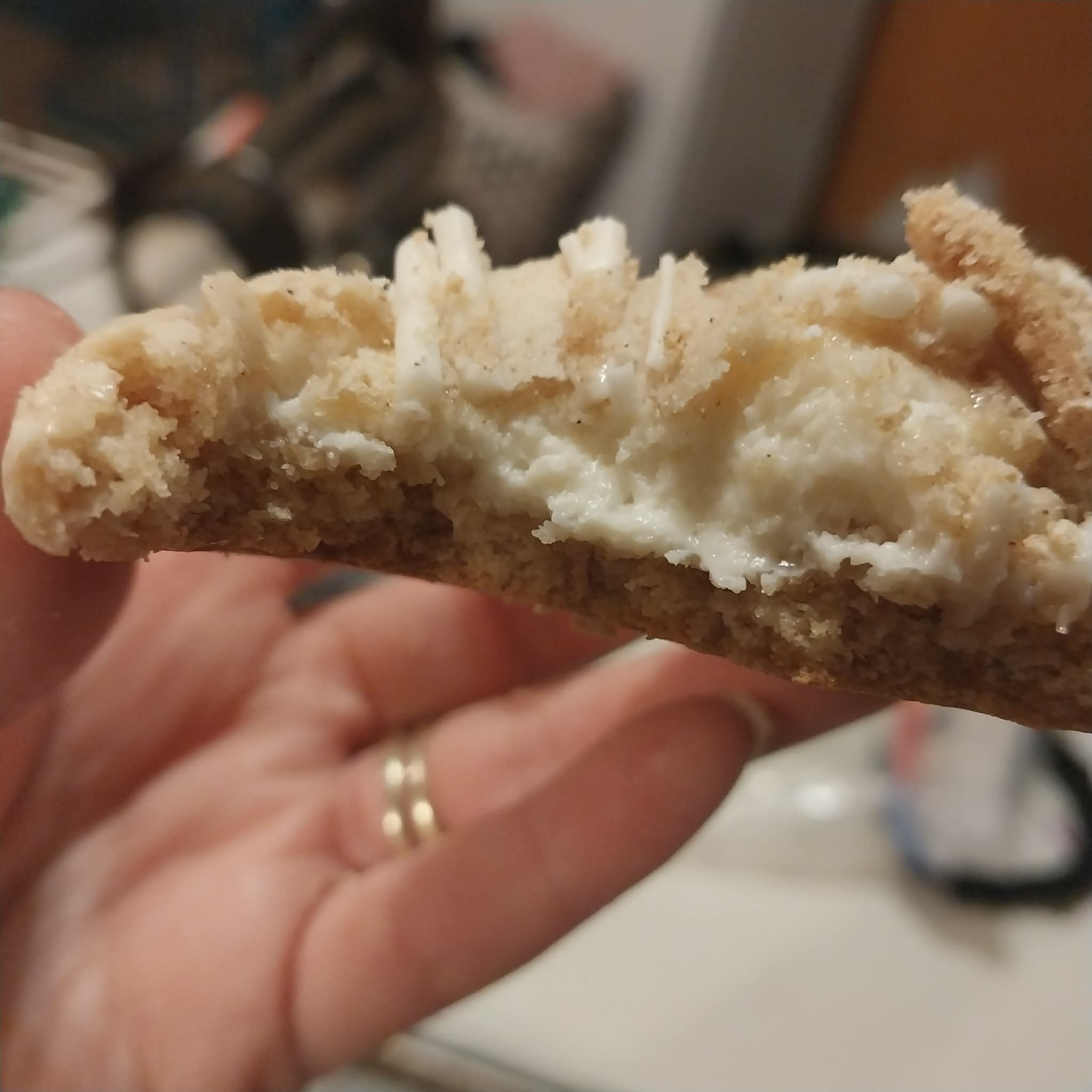Cheesecake Stuffed Cinnamon Crunch Cookies